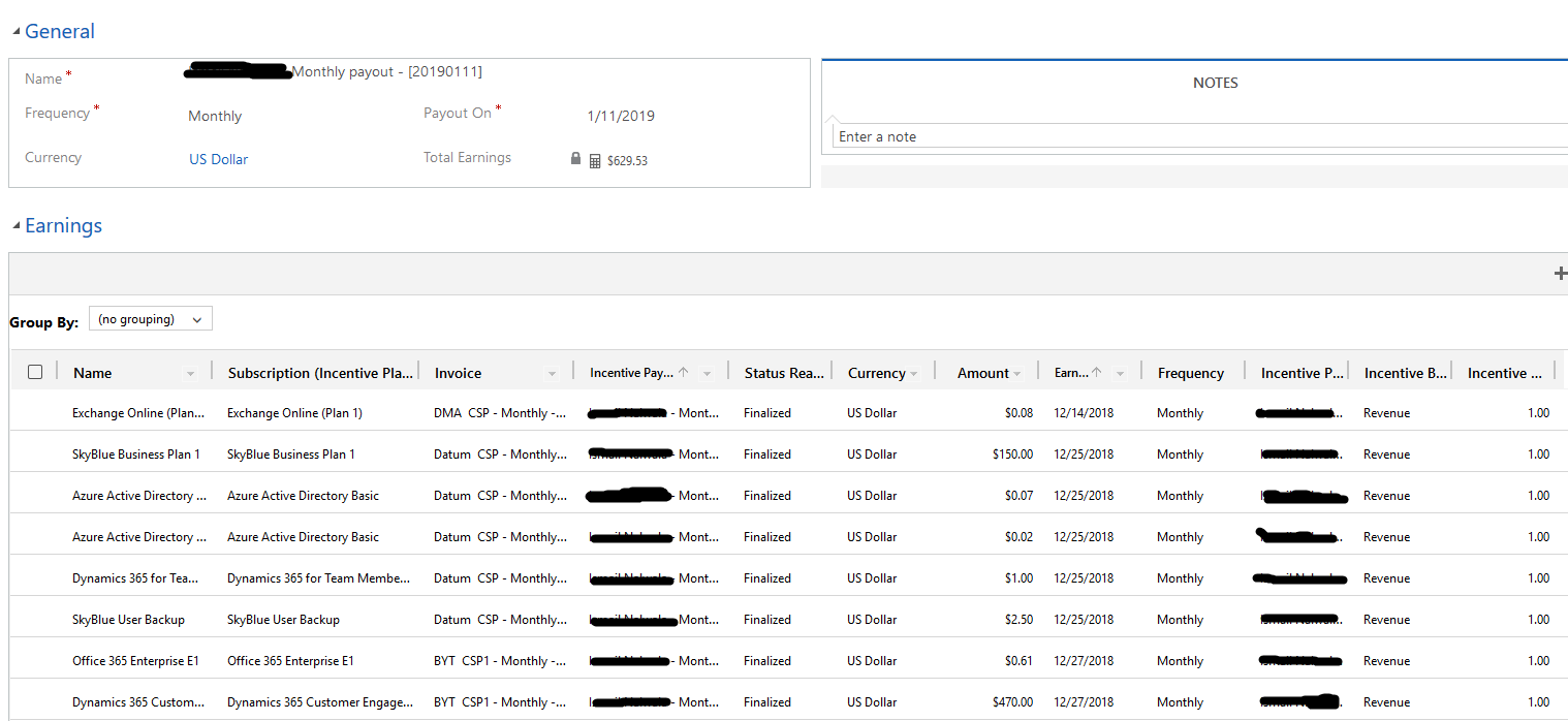 Work 365 Earnings Payout
