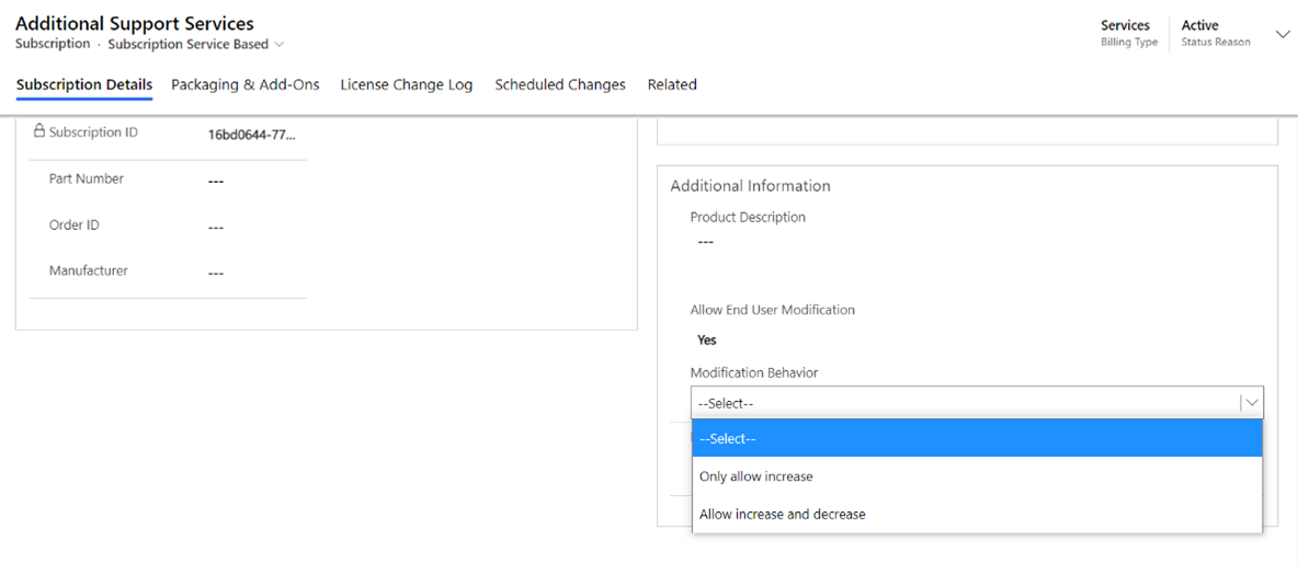 Modification Behavior