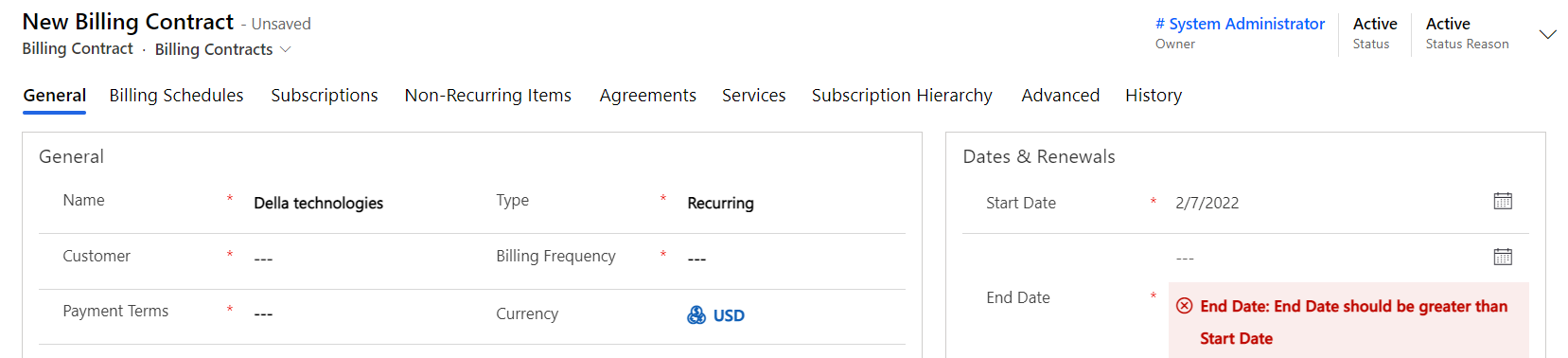 BILLING CONTRACT 2