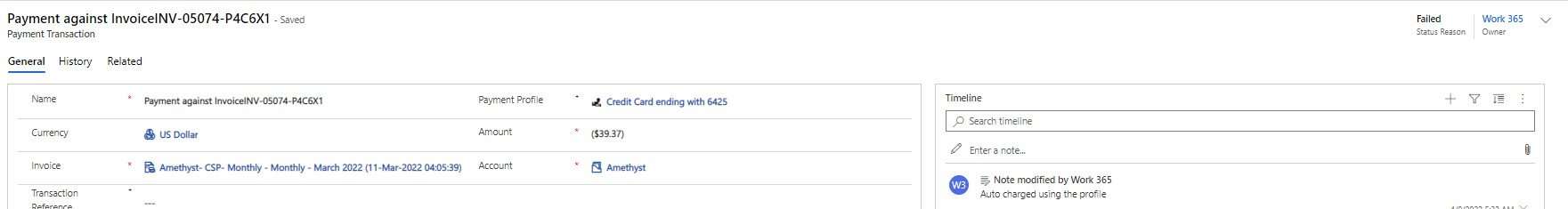 Payment Transaction