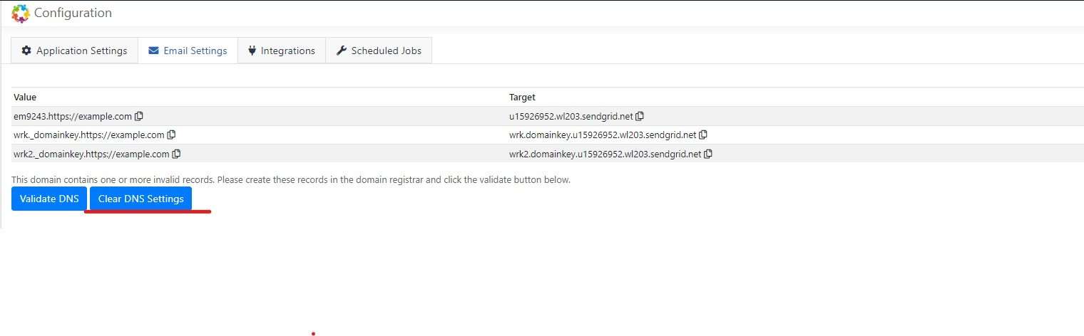 Clear DNS Settings