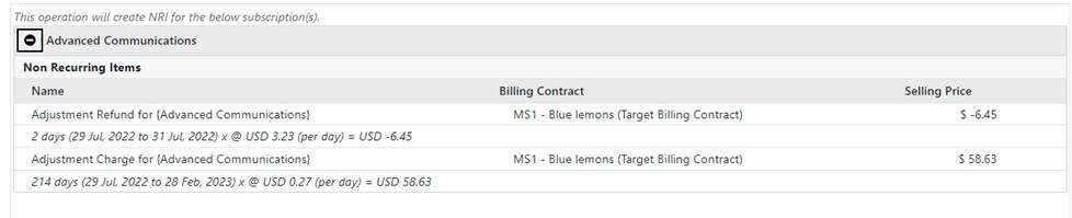 non recurring items
